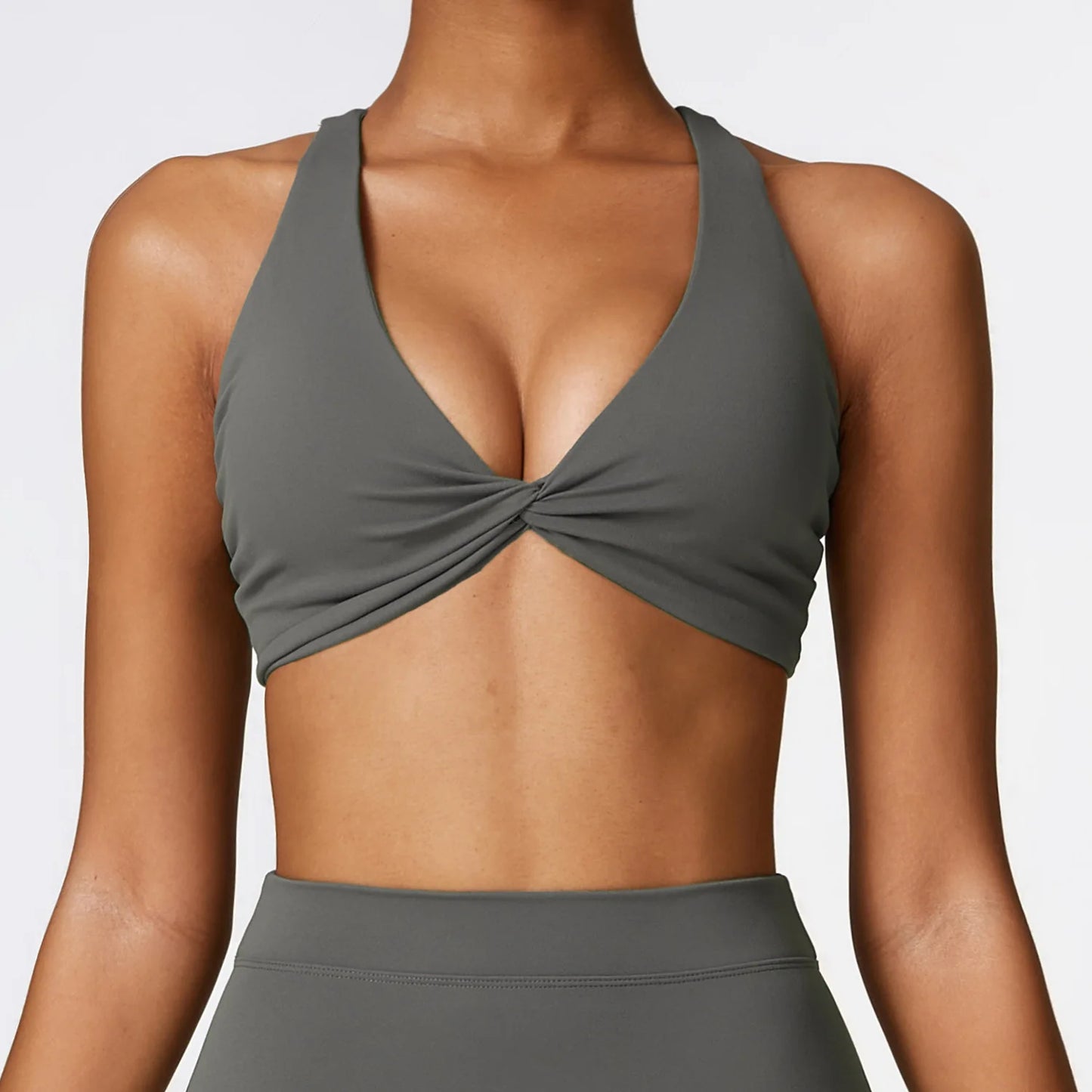 Pleated Push-Up Sports Bra