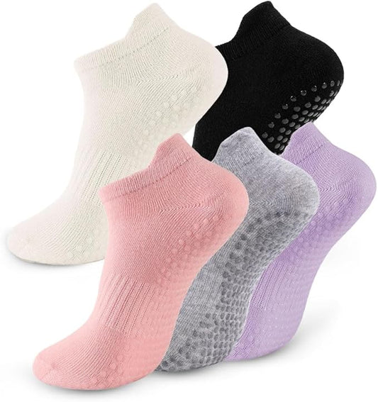GripFit Yoga Socks – Non-Slip Crew Socks for Yoga, Barre & Barefoot Workout