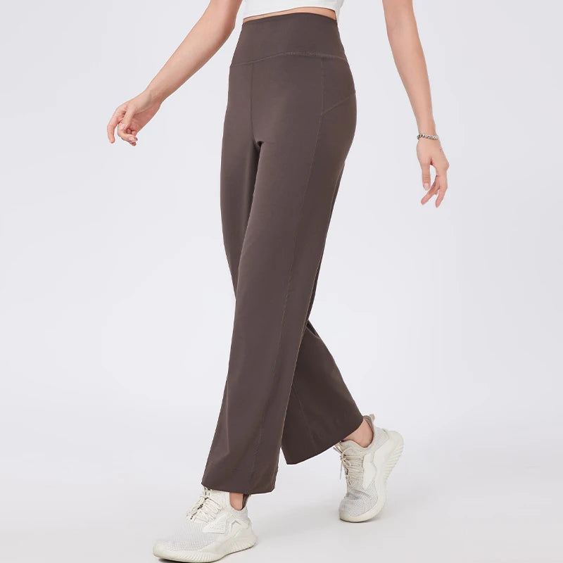 Loose-Fit High-Waist Yoga Pants with Pockets