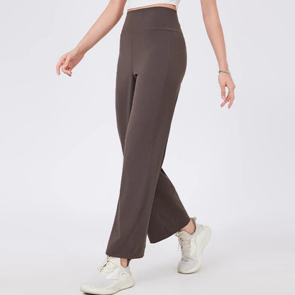 Loose-Fit High-Waist Yoga Pants with Pockets