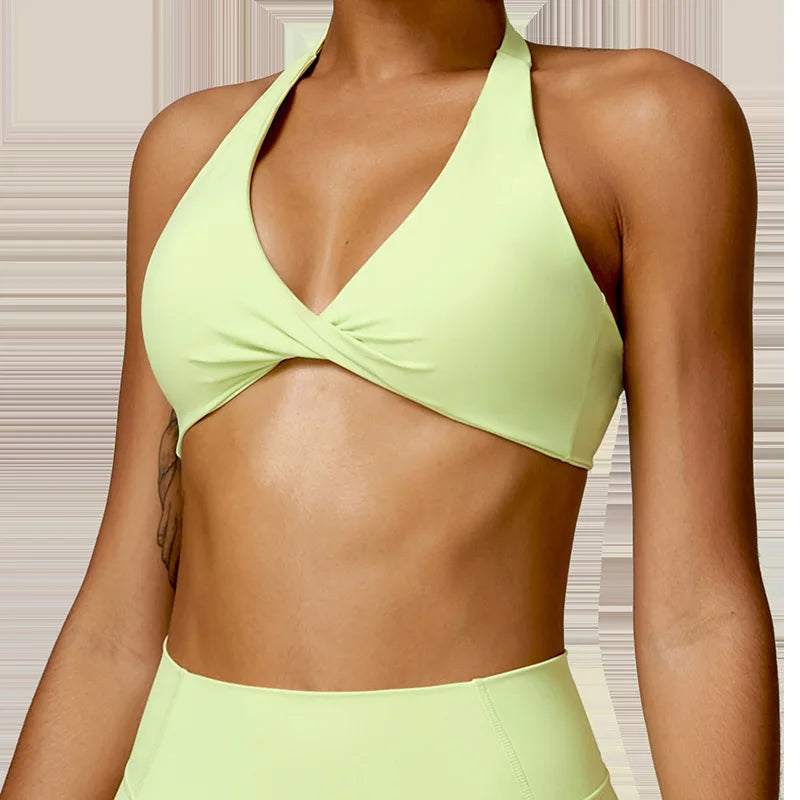 Pleated Push-Up Sports Bra