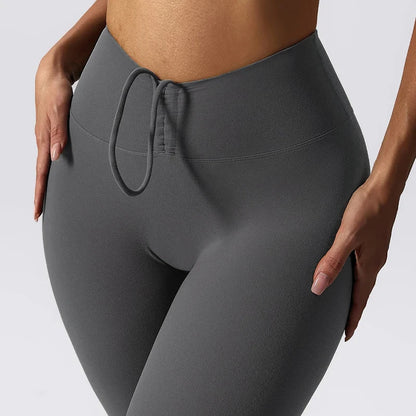 High Waist Drawstring Yoga Leggings