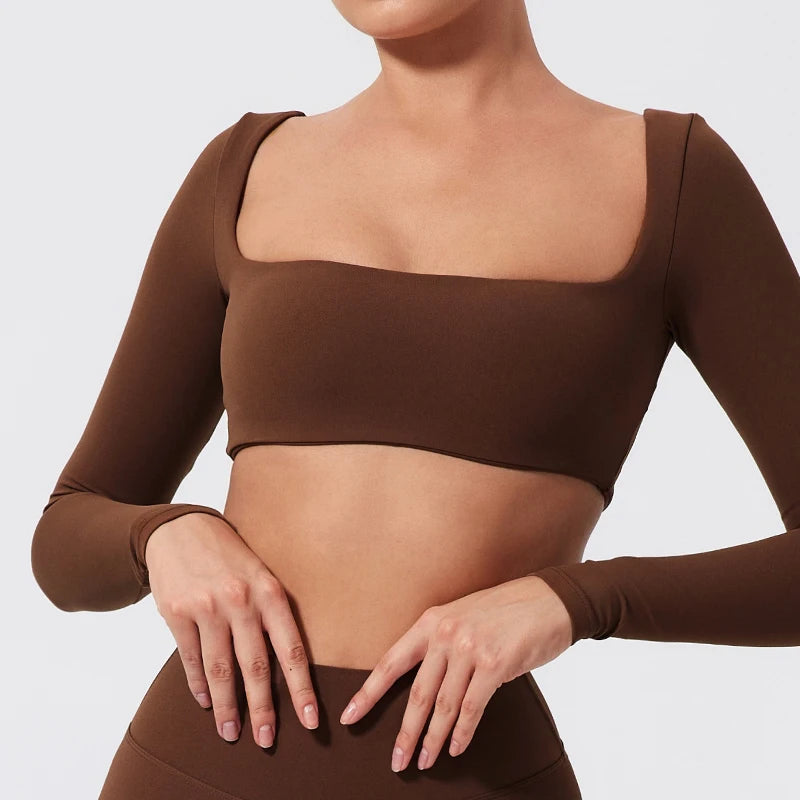 Quick Dry Square Neck Gym Top