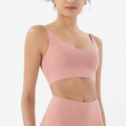 Deep V Shockproof Sports Bra