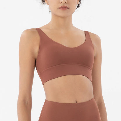 Deep V Shockproof Sports Bra