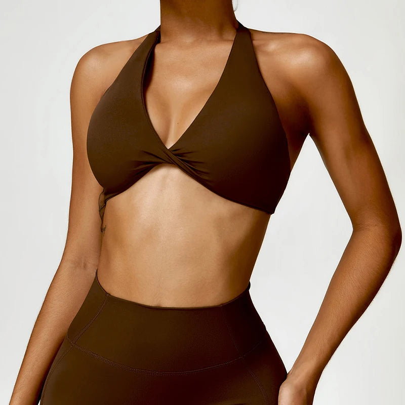 Pleated Push-Up Sports Bra