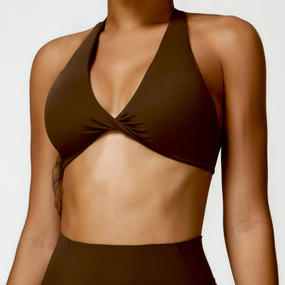 Pleated Push-Up Sports Bra