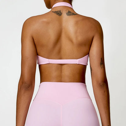 Pleated Push-Up Sports Bra