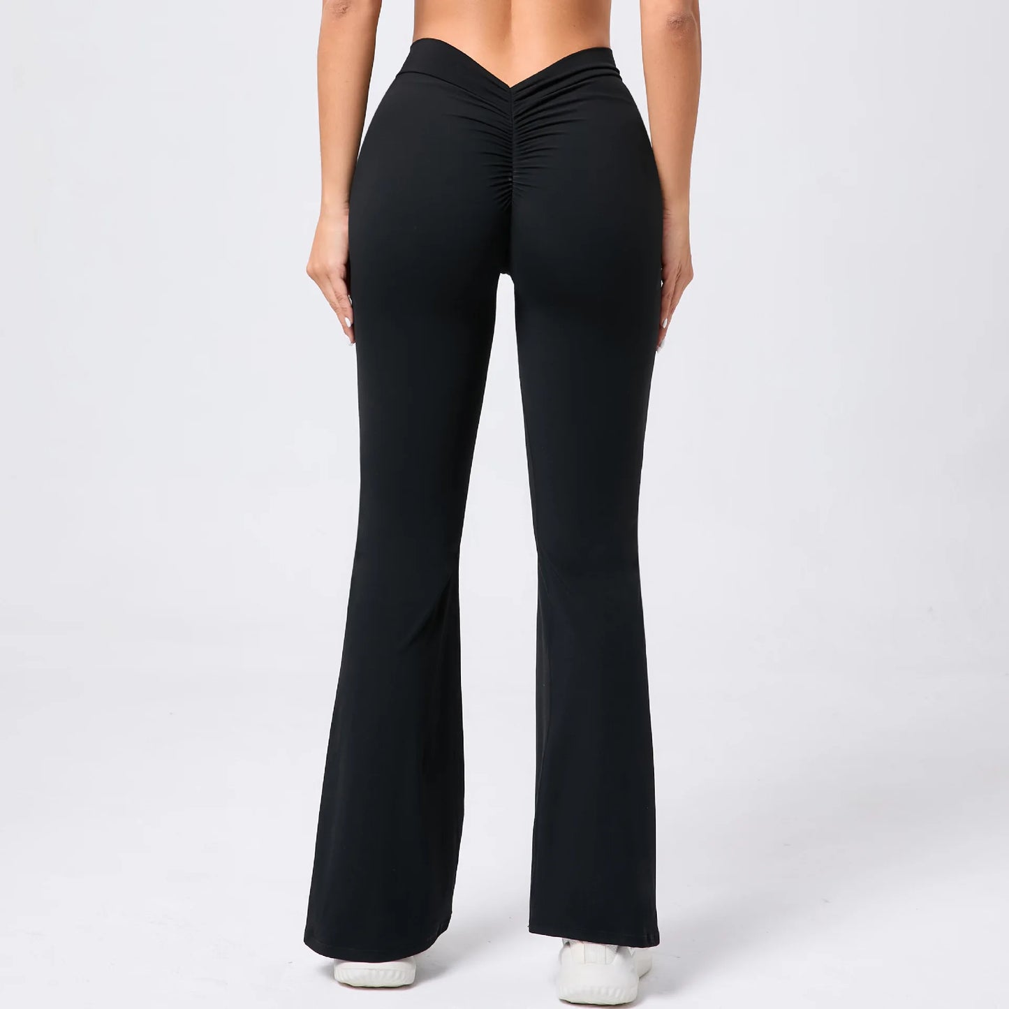 V-Back Scrunch Flared Yoga Leggings