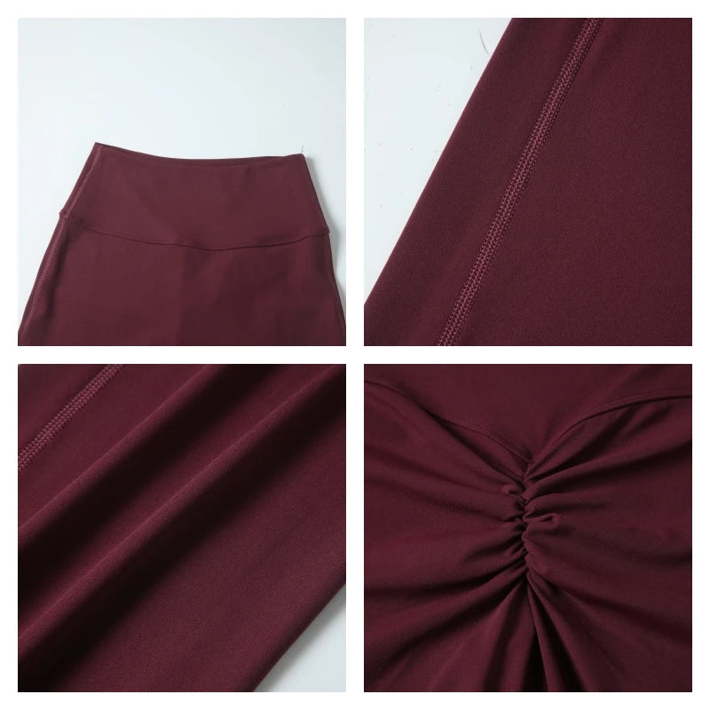 High Waist V-Back Flared Leggings