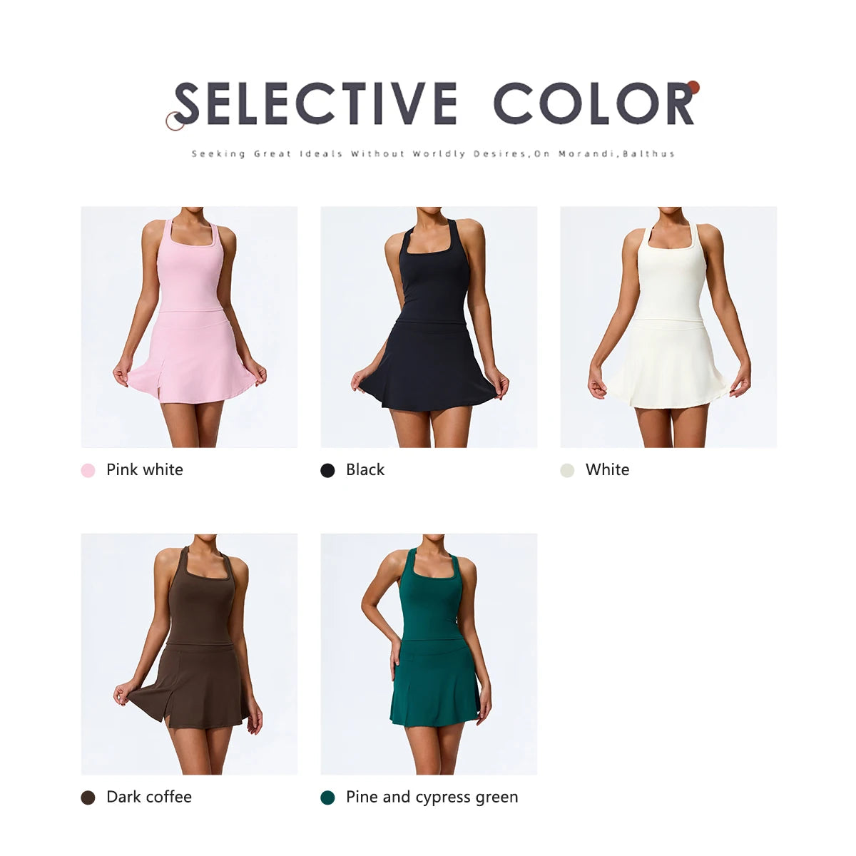 Women’s Sports Skirt Set with Pockets