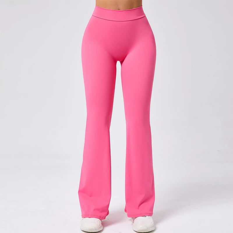 V-Back Scrunch Flared Yoga Leggings