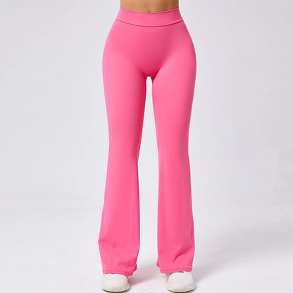 V-Back Scrunch Flared Yoga Leggings