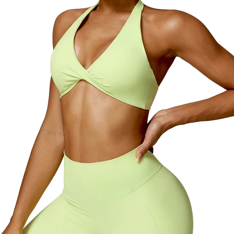 Pleated Push-Up Sports Bra
