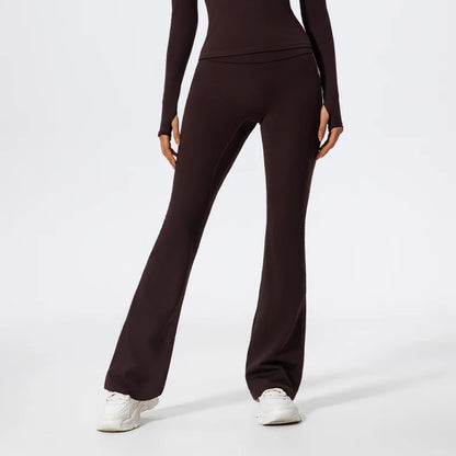 High Waist V-Back Flared Leggings