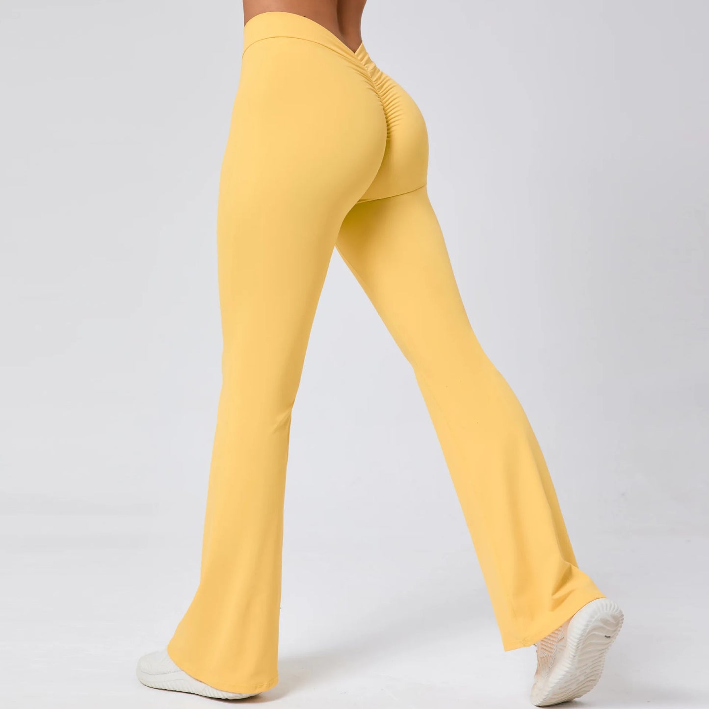 V-Back Scrunch Flared Yoga Leggings
