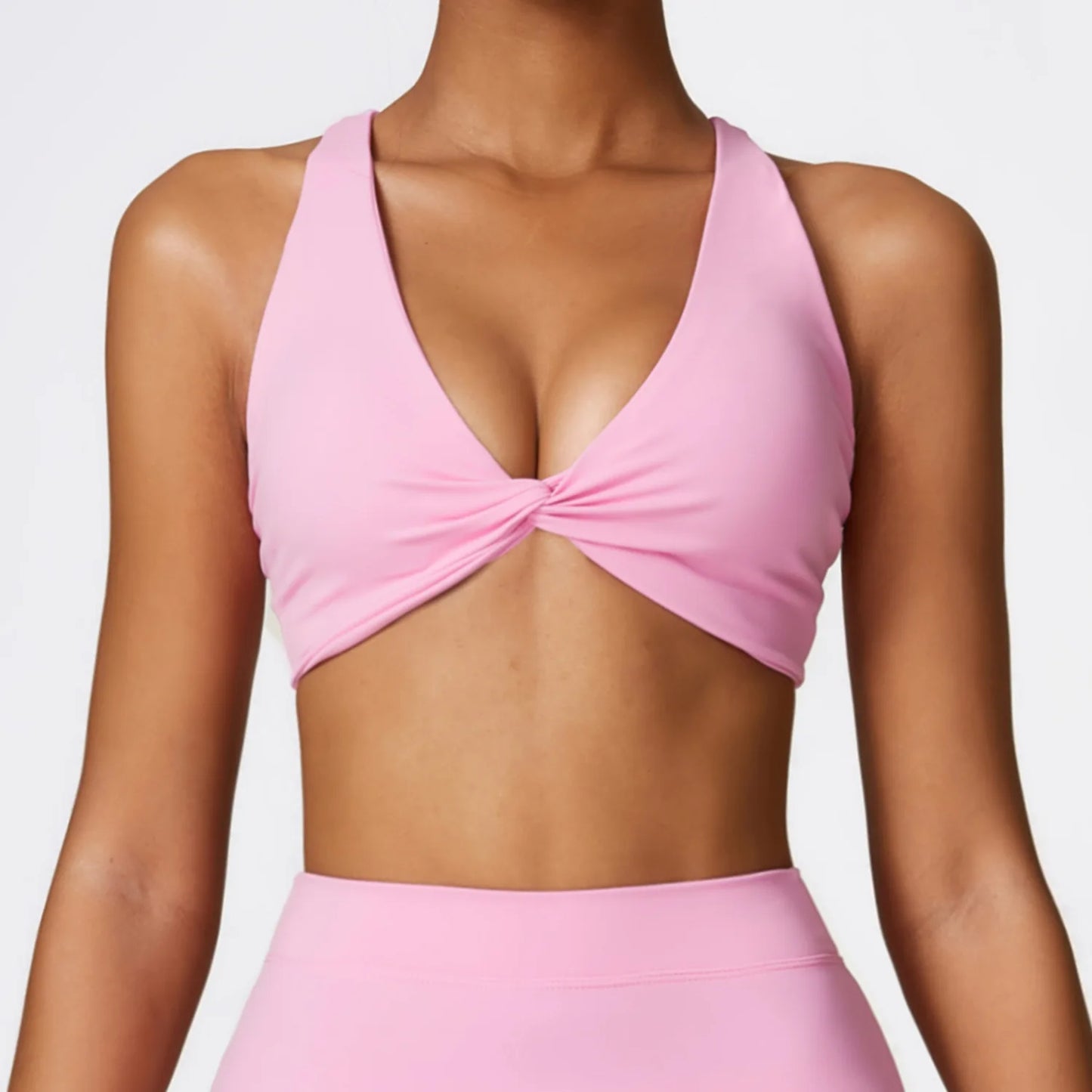 Pleated Push-Up Sports Bra