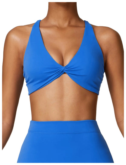 Pleated Push-Up Sports Bra