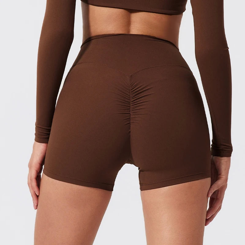 High-Waist Scrunch Yoga Shorts