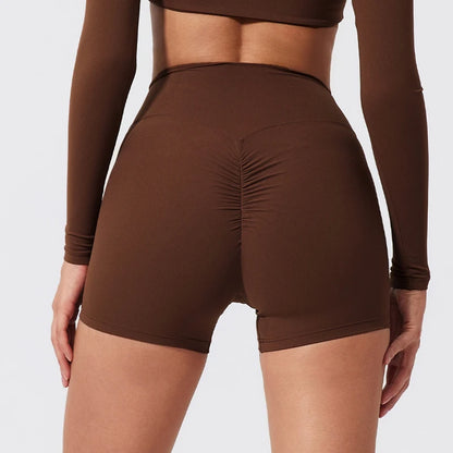 High-Waist Scrunch Yoga Shorts
