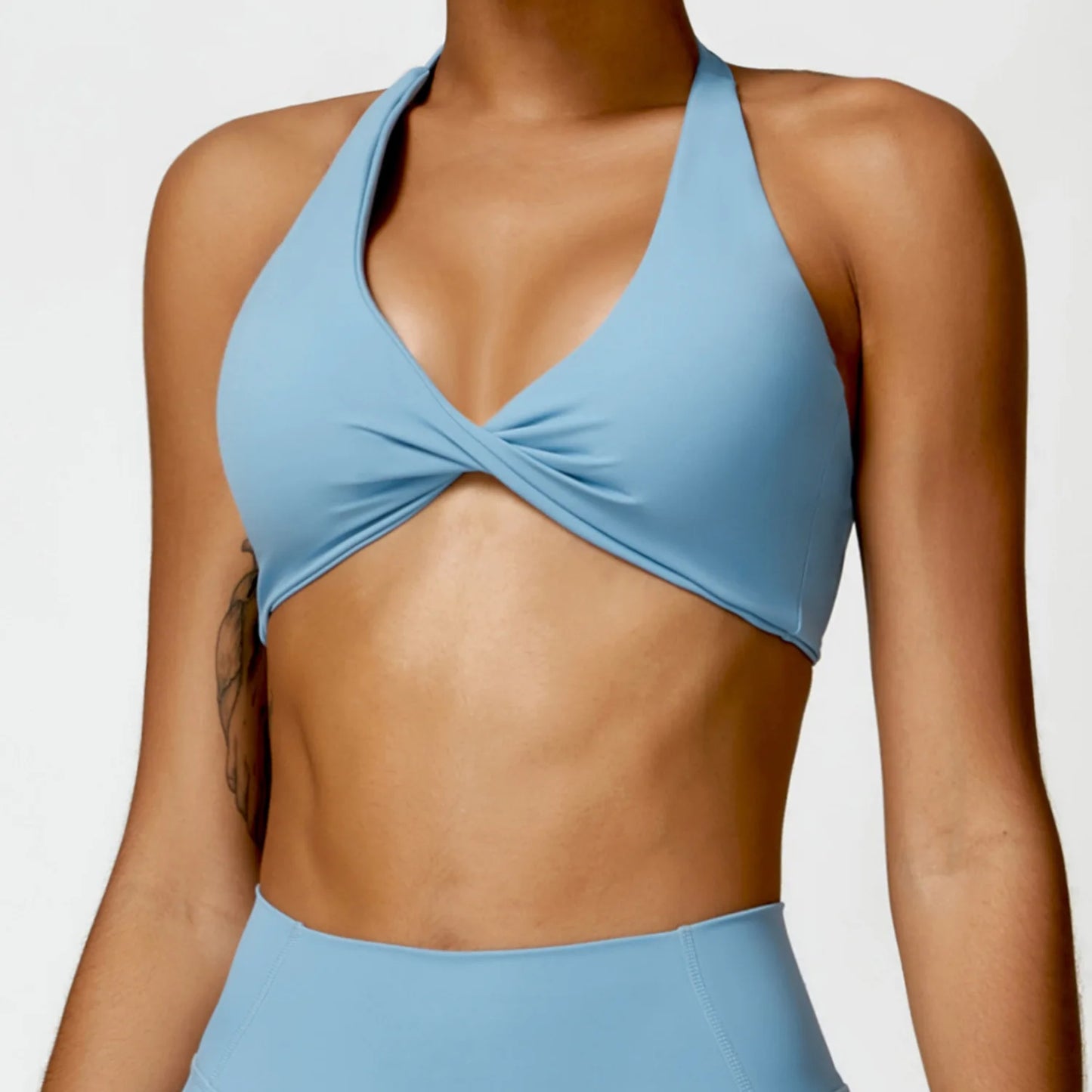 Pleated Push-Up Sports Bra