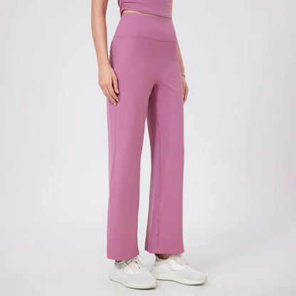Loose-Fit High-Waist Yoga Pants with Pockets