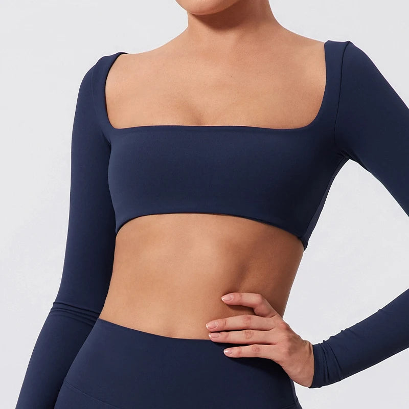 Quick Dry Square Neck Gym Top