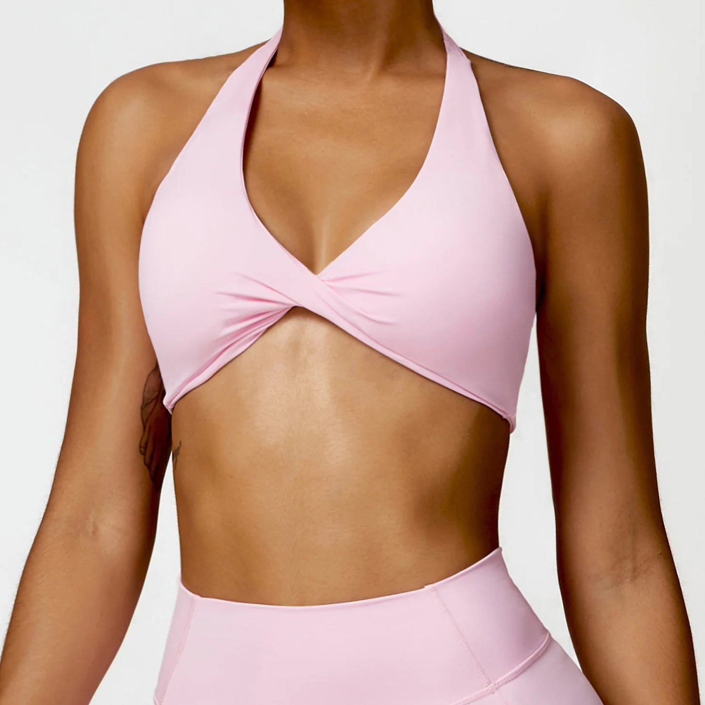 Pleated Push-Up Sports Bra