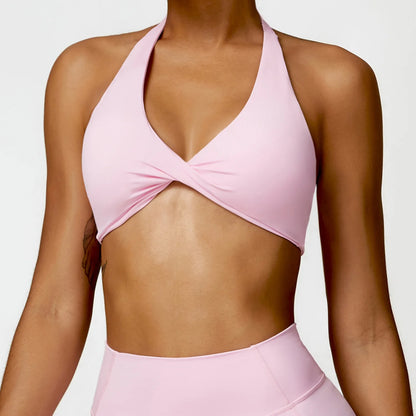 Pleated Push-Up Sports Bra
