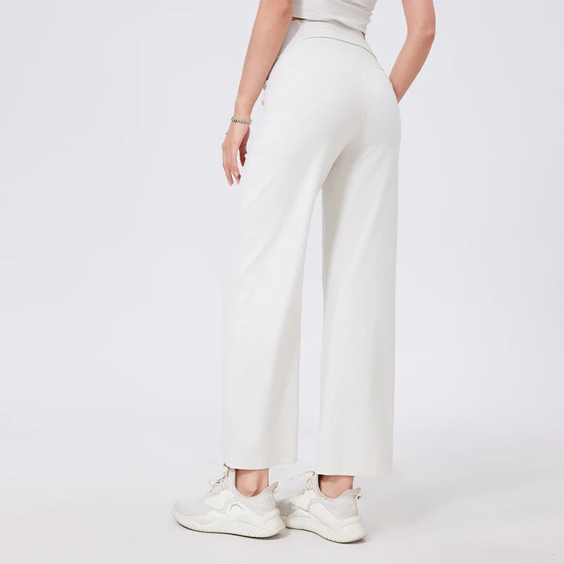 Loose-Fit High-Waist Yoga Pants with Pockets