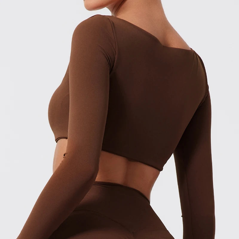 Quick Dry Square Neck Gym Top