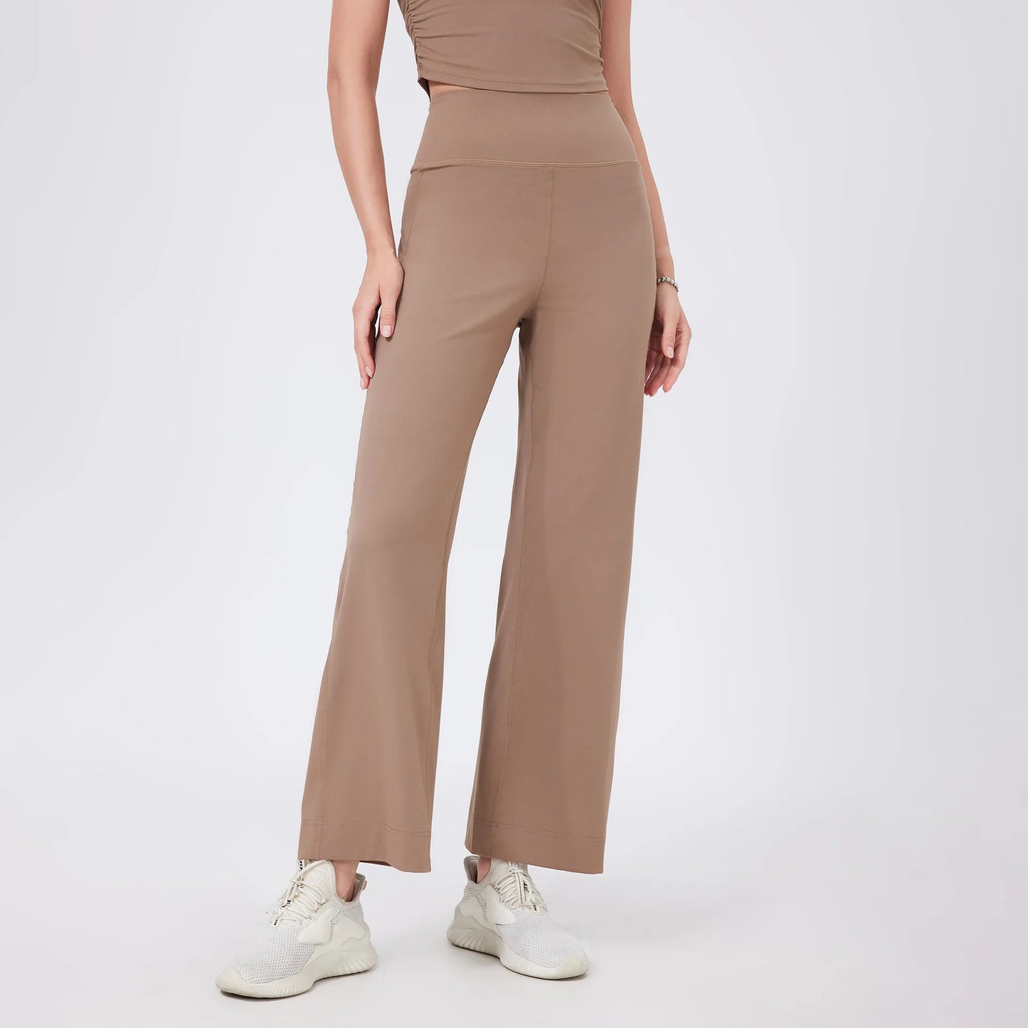 Loose-Fit High-Waist Yoga Pants with Pockets