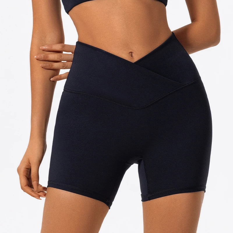 Cross Waist Workout Shorts