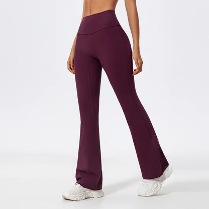High Waist V-Back Flared Leggings