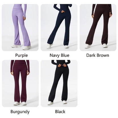 High Waist V-Back Flared Leggings