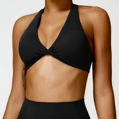 Pleated Push-Up Sports Bra