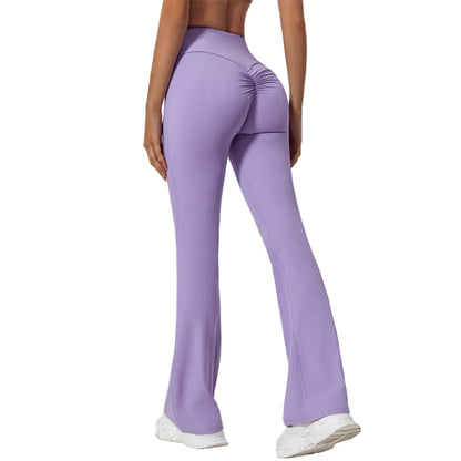 High Waist V-Back Flared Leggings