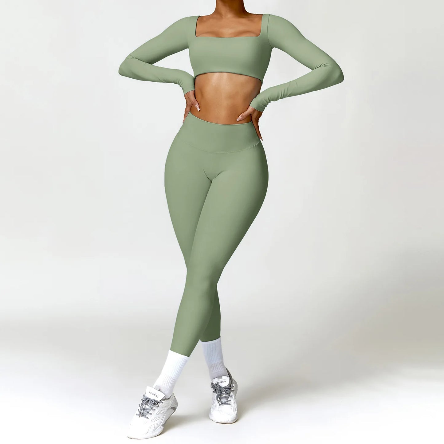 2-Piece Long Sleeve Yoga Set