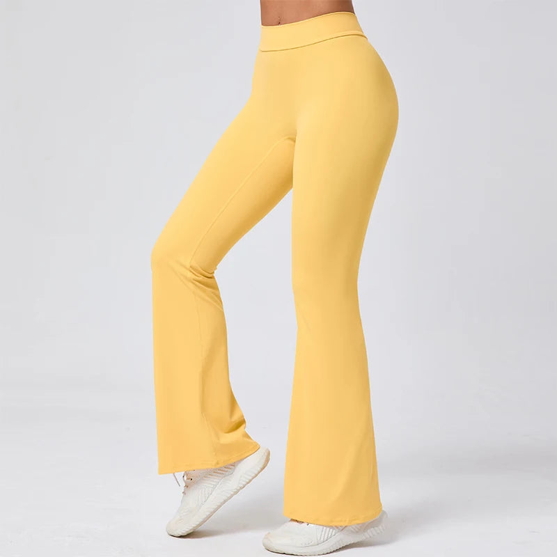 V-Back Scrunch Flared Yoga Leggings